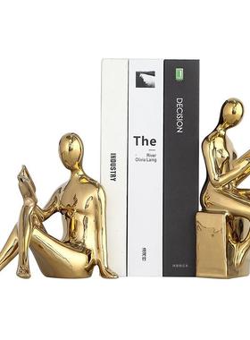 书挡人物摆件现代轻奢客厅办公室桌面摆设书架高级感酒柜软装饰品