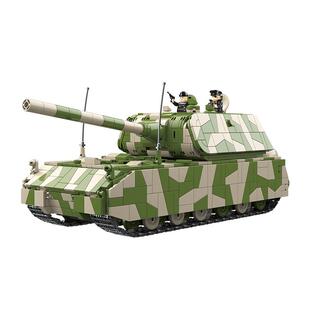 全冠100234积木鼠式重型坦克高难度拼装小颗粒军事模型兼容乐高