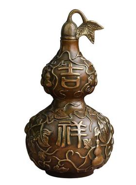 铜葫芦摆件仿古开盖吉祥如意铜葫芦摆件家居饰品挂件工艺品送礼
