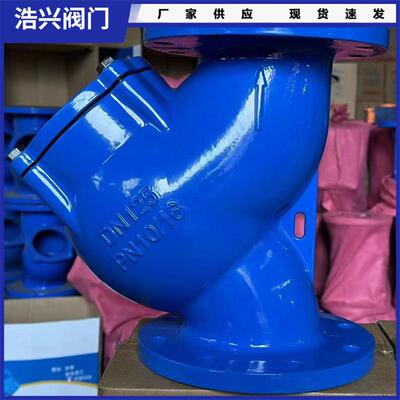Y型过滤器GL41H-16Q球墨铸铁管道Y型法兰式过滤器