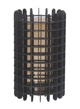 创意轻奢网格纹圆筒花瓶金属插花花器现代简约电视柜装饰品摆件