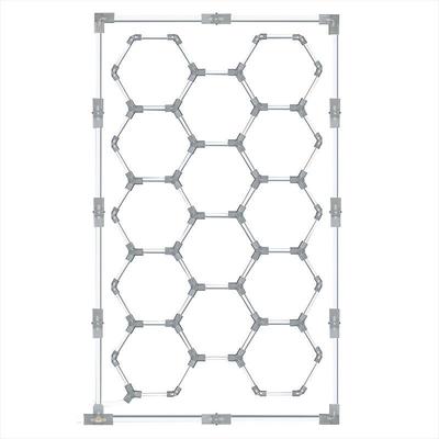 220V蜂窝吊顶灯6500K健身房天花板酒吧理发店展厅led车库六边形灯
