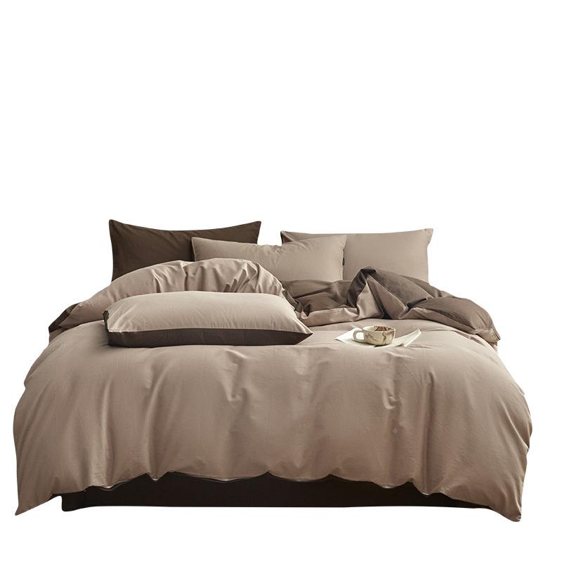 KN-a类全春季棉被宿套单件纯色磨毛纯被罩三件套学生舍单人被全棉