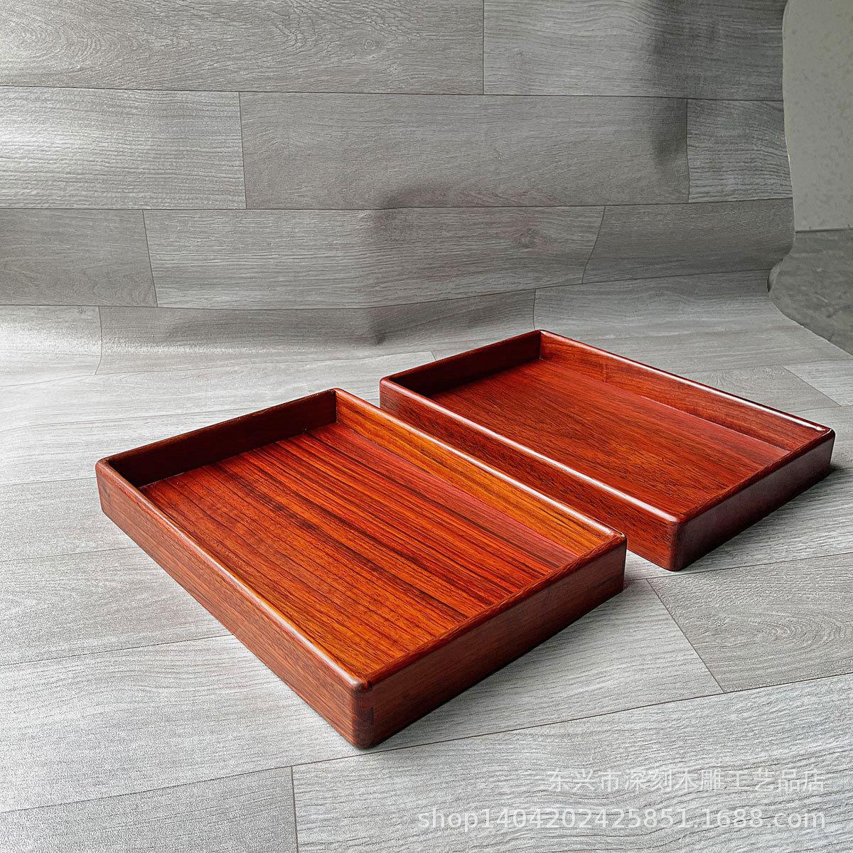 实木托KRA盘木花梨榫托盘红盘木托方形茶盘卯盘子制日式中式家用
