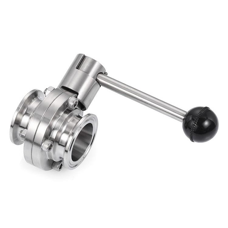 304/36生卫级钢不锈手动1快装蝶阀卡盘d81x卫生级卡箍式焊接阀门