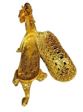 仿古鎏金金钱龙头香炉摆件家用室内熏香炉装饰品铜器工艺品收藏