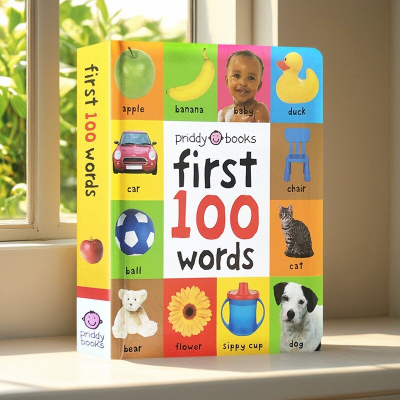 【现货】英文原版 First 100 Words 启蒙认知100词系列  一百个单词 幼儿童早教启蒙认知纸板书 初级入门图解英语读物Roger Priddy