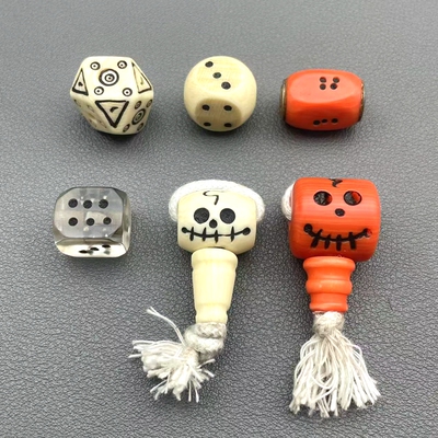 藏传料器骰子阿呆三通藏式文玩