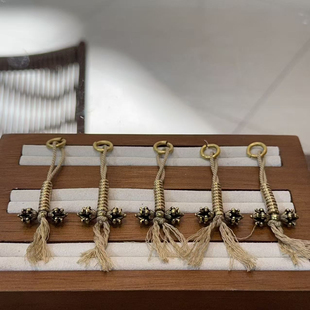 藏式文玩配饰黄铜计数器配件金刚星月菩提子手串侧挂滴溜背云吊饰