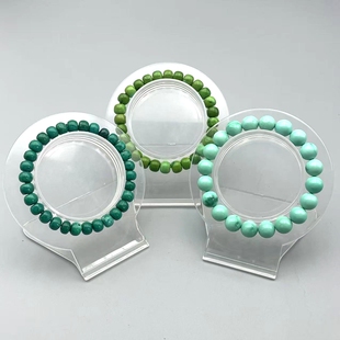 天然菱镁矿绿松石手串单圈素圈老型珠算盘珠直切菜籽黄简约男女款