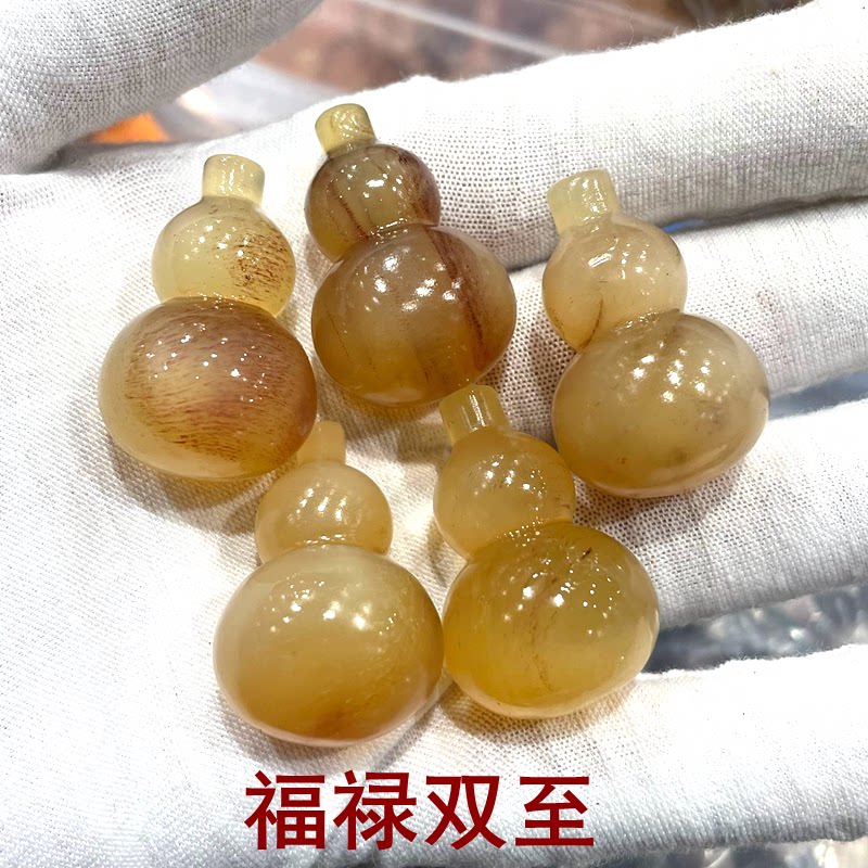 羚羊角葫芦吊坠手工定制西藏文玩福禄小挂件半血保真养生随身配饰