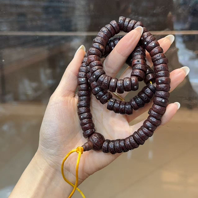 藏民手工镶钉凤眼甜甜圈散珠半成品藏式文玩手串佛珠diy配饰长串