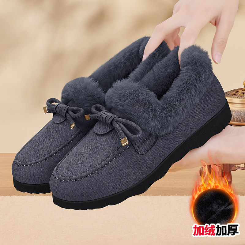 老北京棉鞋女冬季加绒保暖雪地靴新款软底布鞋厚底软面毛毛豆豆鞋,女鞋,棉鞋,淘宝优惠券,粉丝福利购,淘宝优惠卷