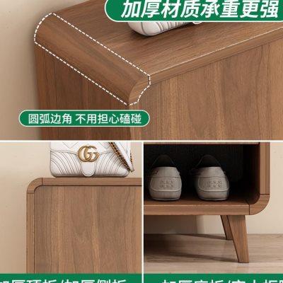纯实木鞋柜家用门口新款一体入户大容量定制室内玄关柜阳台门厅柜