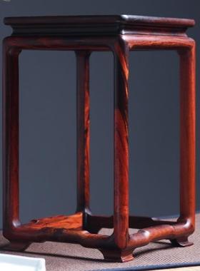 实木小花架红酸枝木中式小花架花几盆景架办公室桌面实木花卉架子