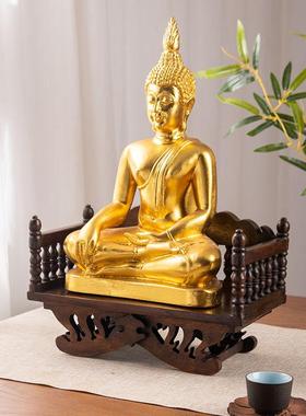 东南亚风电视柜实木沙发模型摆件客厅佛像底座玄关装饰摆件