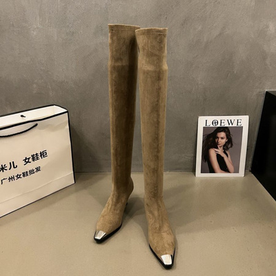 法式高跟过膝长靴2025新款