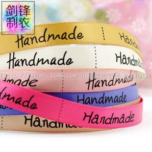 小晨丝带9mm单面涤纶印刷英文字母织带韩国发饰缎带礼品包装 带