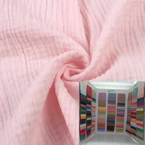 全棉双层绉布 婴儿棉双层绉布 纱布泡泡纱 40支纯棉双层绉布