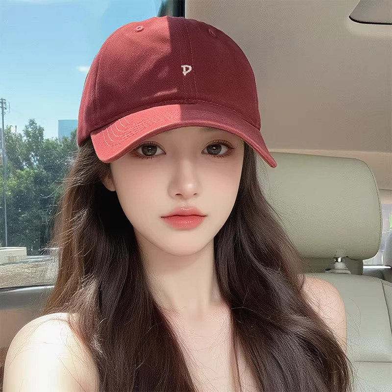 韩版做旧宽檐显脸小鸭舌帽