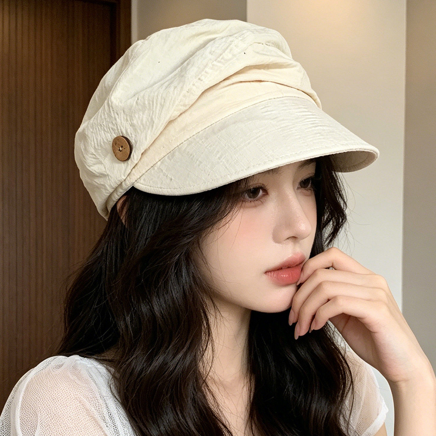 夏季薄款防晒透气韩系八角帽女