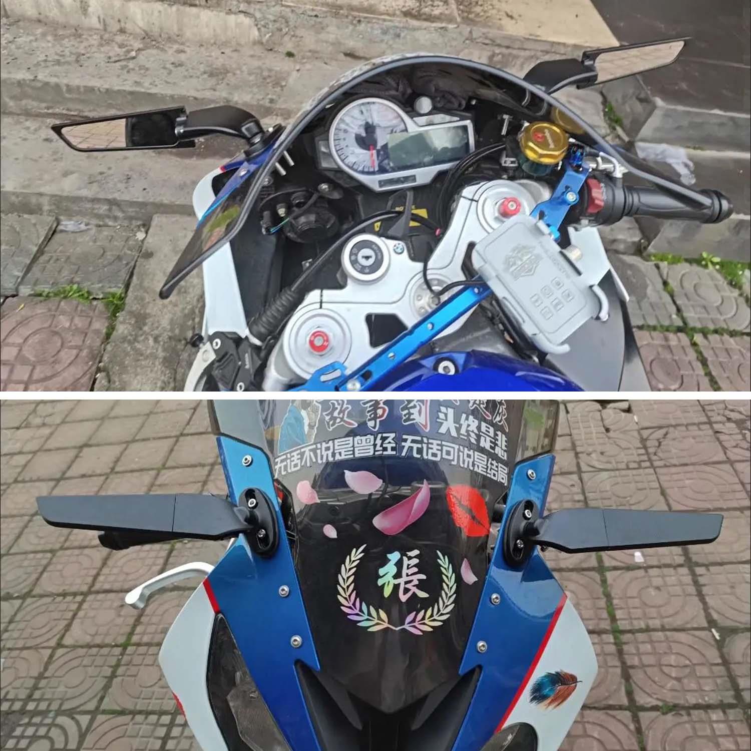 适用无极250RR 300RR摩托车改装配件竞技定风翼后视镜侧翼反光镜