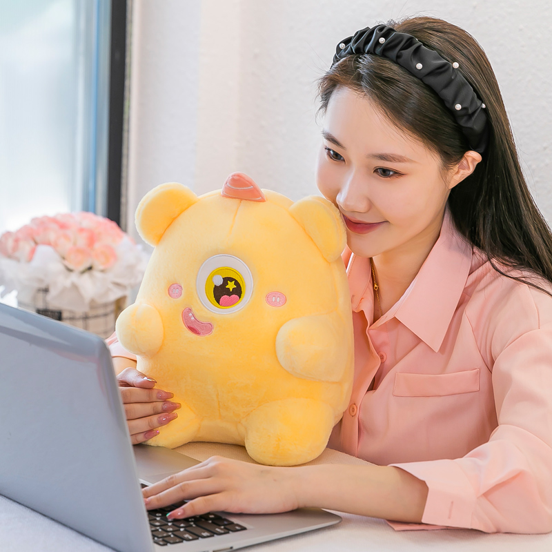 速发超萌溏心小怪兽毛绒玩具吼吼系外星人抱枕超软生搂抱布娃娃