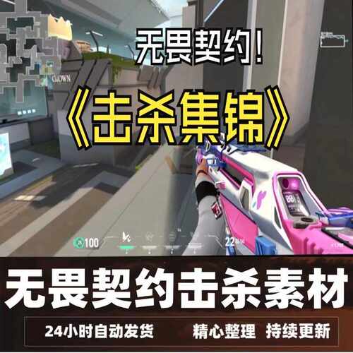无畏契约击杀素材超清游戏视频素材五杀/Onetap/Dash/颗秒/共160g