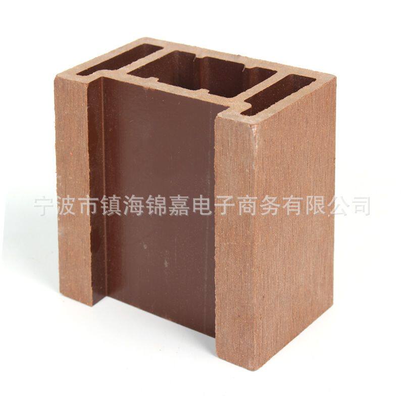 厂家提供8045木塑扶手方通 PE材质 金钢木高分子材质栅栏配件