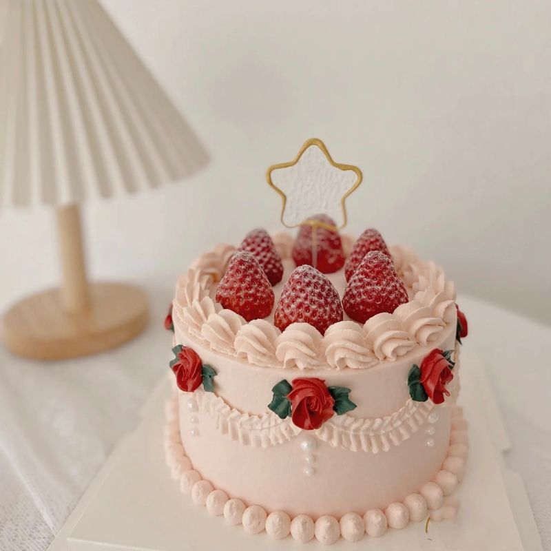韩式复古风ins裱花2023网红仿真蛋糕模型塑胶橱窗摆件样品可钉制
