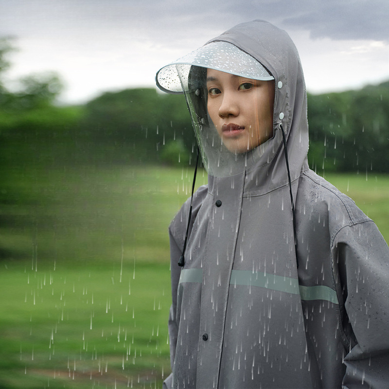 芮芙诗新款雨衣长款全身防暴雨连体电动车成人风衣外穿一体式雨披