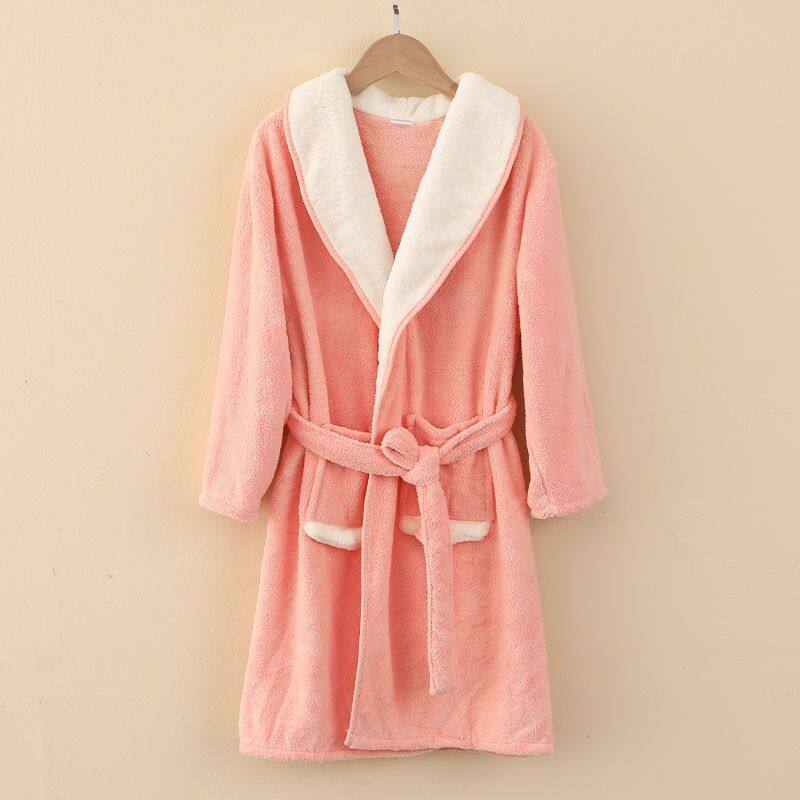 男女儿童浴袍中大童秋冬加厚比纯棉吸水速干游泳宝宝包被睡袍