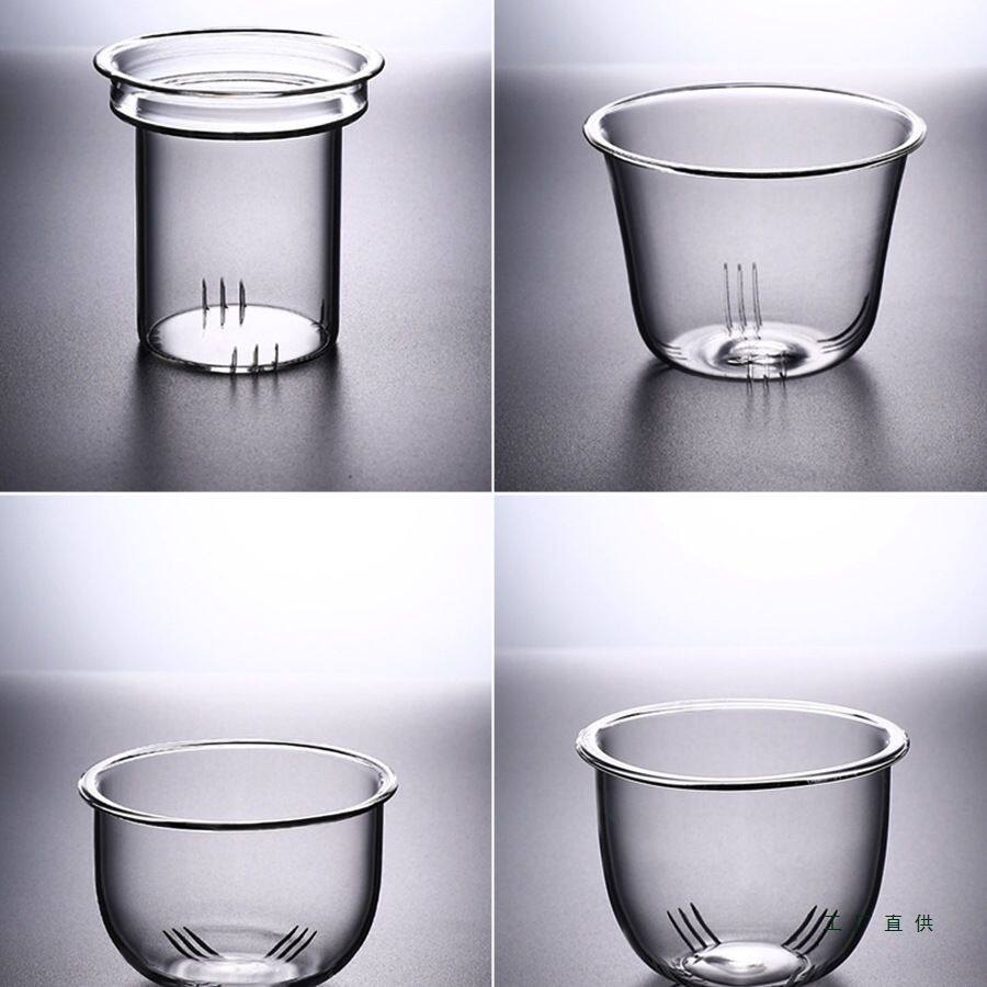 玻璃茶漏茶滤茶壶内胆茶具配件过滤漏斗茶水分离器茶杯内置滤网芯