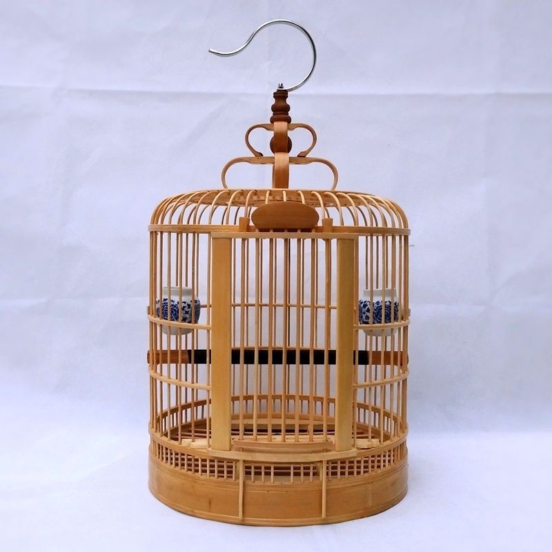 鸟笼子竹制画眉鸟笼川笼八哥大号全套配件手工老料竹