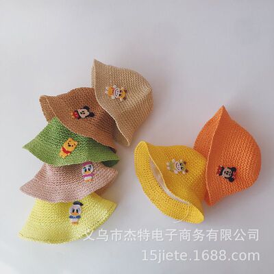 帽女春秋季防晒遮阳可爱动物男童女孩薄款超萌可折叠出游太阳帽