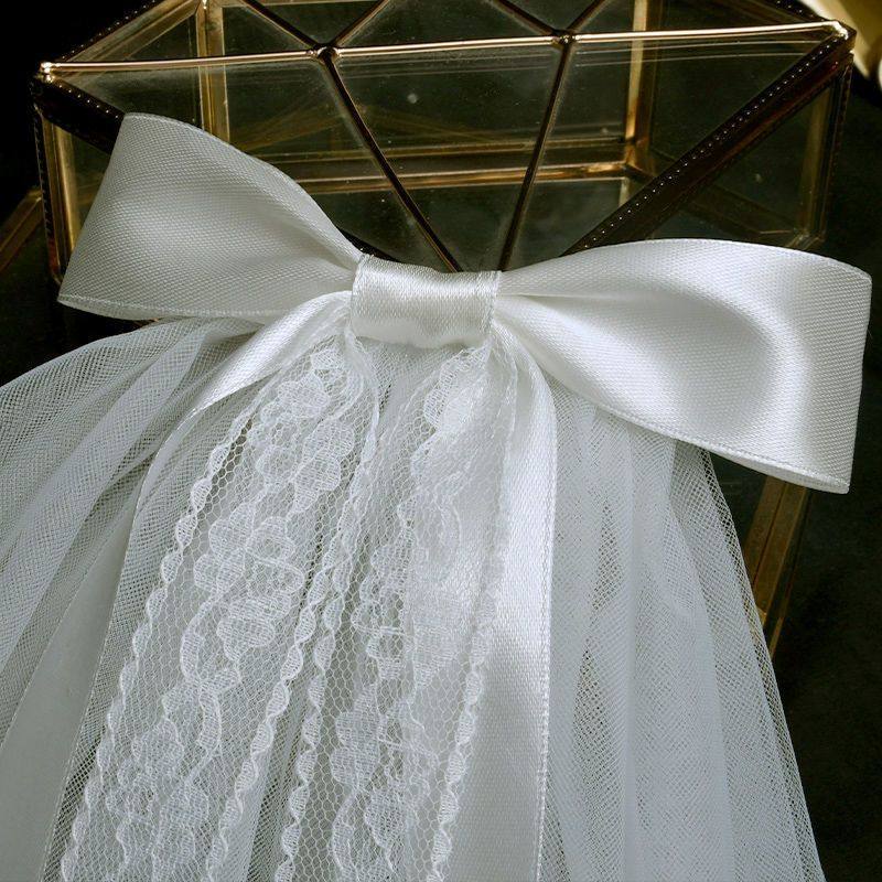 头纱女新娘超仙森系轻婚纱结婚网红拍照领证登记蝴蝶结头发饰甜美,服饰配件/皮带/帽子/围巾,头纱,淘宝优惠券,粉丝福利购,淘宝优惠卷