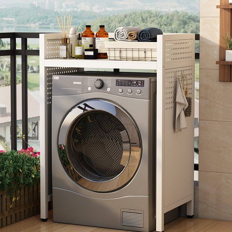洗衣机置物架阳台不锈钢板烘干机上方架浴室防水洗衣机架子洞洞板