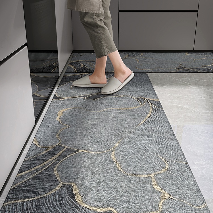 厨房地垫防油防滑可擦免洗耐脏2024新款防水垫子门口家用地毯