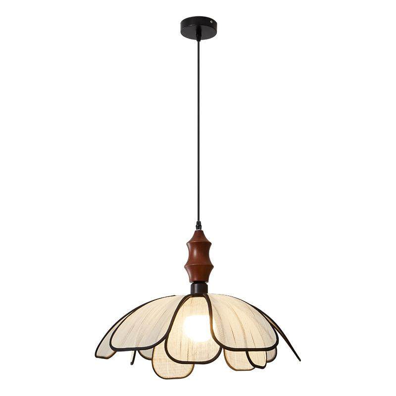 法式中古风花瓣吊灯餐厅灯奶油风高级艺术感侘寂风民宿饭厅吧台灯,家装灯饰光源,智能吊灯,淘宝优惠券,粉丝福利购,淘宝优惠卷