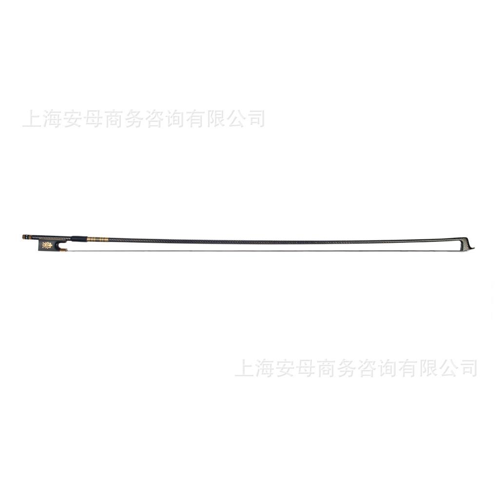 碳纤维小提琴弓嵌金丝绕黑金花线乌木尾库黑马毛小提琴弓杆