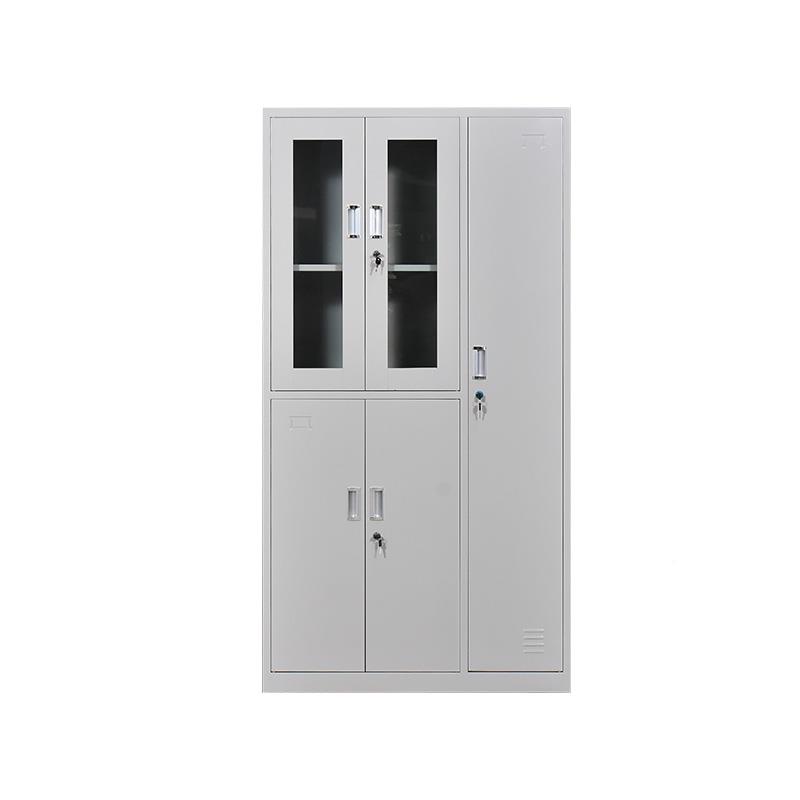 钢制办室文件柜档案柜文件柜皮务柜子带锁玻璃储物柜财凭证公柜铁