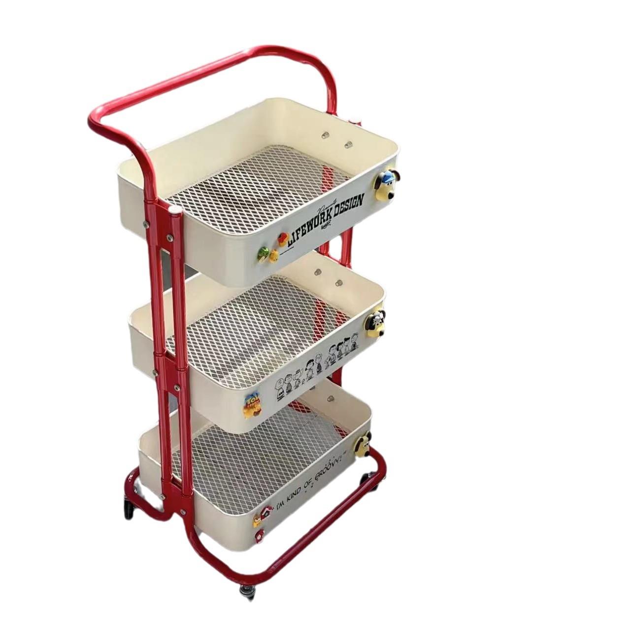小推车置物架落地多层零可移动厅厨房客XYAL9685收纳架舍食宿收纳
