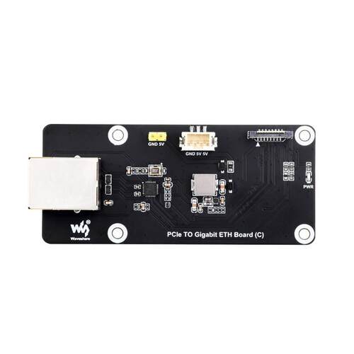 树莓派5代PCIe转千兆网口转接板RaspberryPi5网口扩展带固定底板