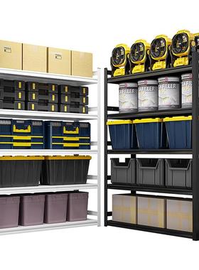 通立柱带围栏仓库货架超市展示架客厅厨房阳台钢制多层置物架