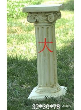 混批欧式创意复古做旧工艺品氧化镁罗马柱婚庆园艺饰品摆件6024