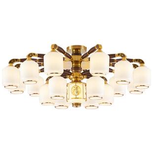 新中式客厅吊灯自建房别墅大厅主灯中国风卧室灯枝形吊灯全屋吊灯