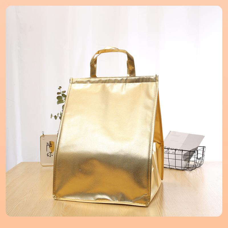 ?F76M867T现货金色糕保温袋加高双层外卖配蛋包送保菜温袋盆打袋
