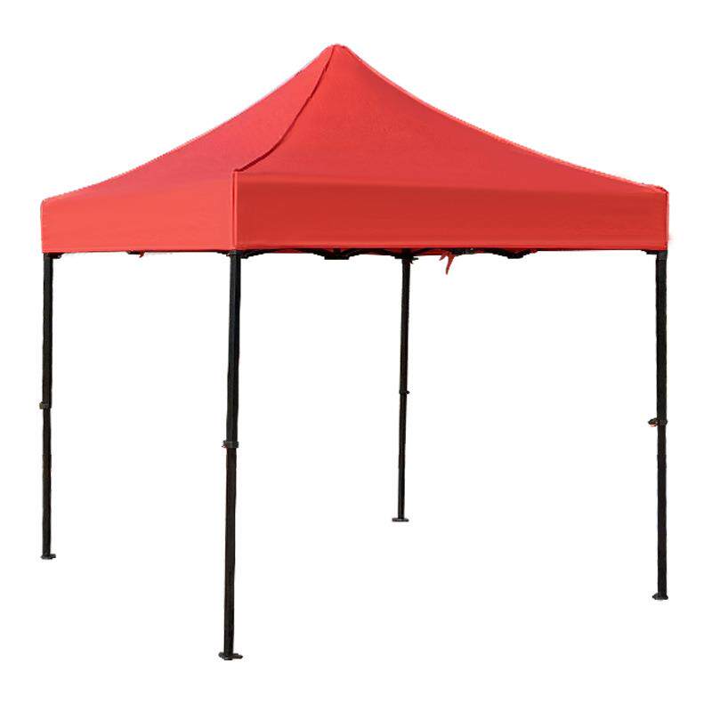 户外红蓝六棱帐篷夜市3*3米广告印字天幕旅游露营景区摊贩四脚伞