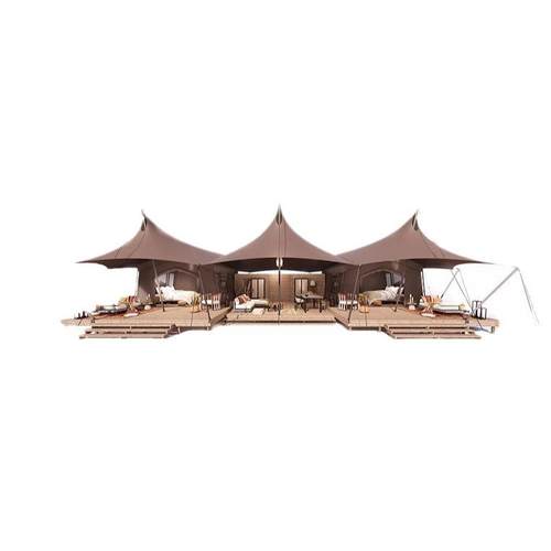 户外双峰尖顶帐篷营地豪华露营景区网红民宿小屋野奢酒店帐篷定制