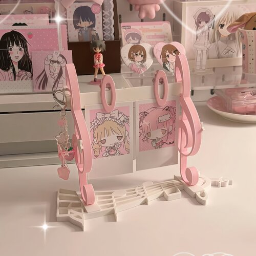 音符展示架桌面多功能谷子整理架3D打印装饰品高颜值拼豆笔收纳架